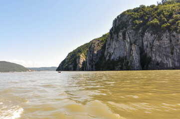 rocks along the river Danube