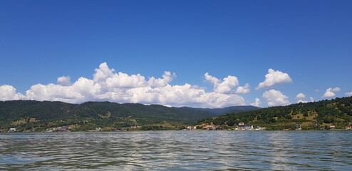mountains along the river Danube