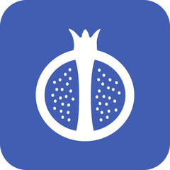Pomegranate Line Color Icon