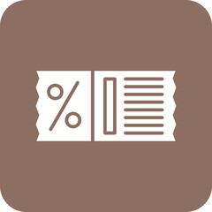 Discount Coupon Line Color Icon