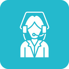 Customer Operator Line Color Icon