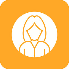 User Profile Line Color Icon