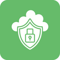 Cloud Security Line Color Icon