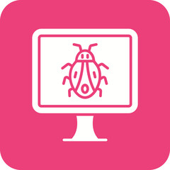 Computer Bug Line Color Icon
