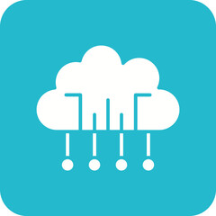 Cloud Networking Line Color Icon