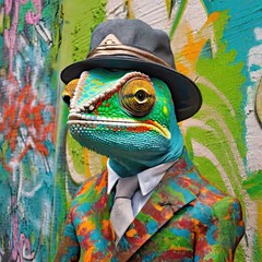 Graffiti Blend: Detective Chameleon