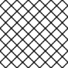 Fototapeta premium Black and white seamless abstract pattern. Background and backdrop. Grayscale ornamental design. Mosaic ornaments. Vector graphic illustration. EPS10.