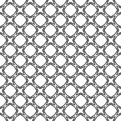 Black and white seamless abstract pattern. Background and backdrop. Grayscale ornamental design. Mosaic ornaments. Vector graphic illustration. EPS10.