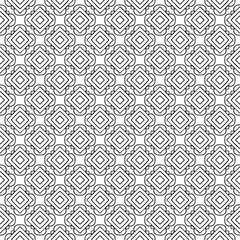 Black and white seamless abstract pattern. Background and backdrop. Grayscale ornamental design. Mosaic ornaments. Vector graphic illustration. EPS10.