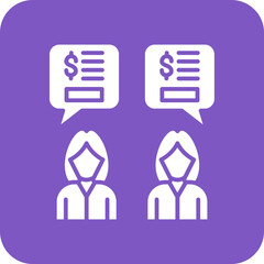 Budget Discussion Line Color Icon