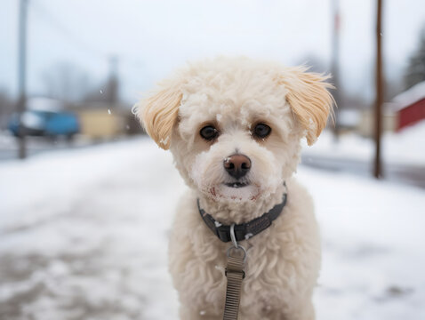 Eskipoo, the Adorable Eskimo Poodle Mix, Generative AI