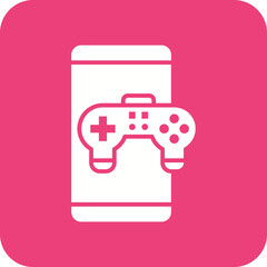 Mobile Gaming Line Color Icon