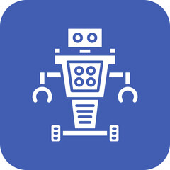 Robot Line Color Icon