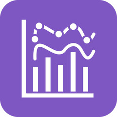 Bell Shaped Graph Line Color Icon
