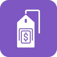 Price Tag Line Color Icon