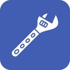 Adjustable Wrench Line Color Icon