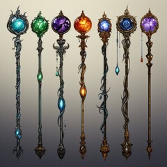 magical wands game assets