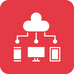 Cloud Computing Line Color Icon