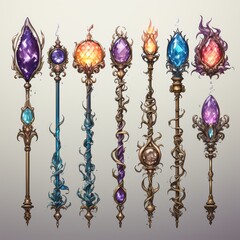 magical wands game assets