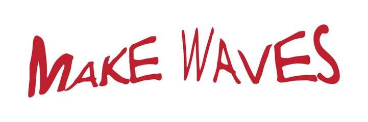 make waves typography graphic design for shirts.