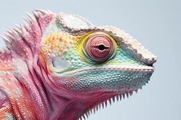 Detail of the particular skin of a chameleon
