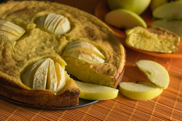 healthy and appetizing apple cake