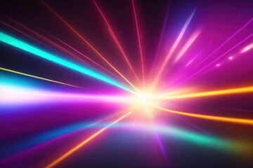 Fototapeta premium colorful glowing 3d render motion line of speed. ai generative