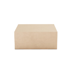 a brown Square Corrugated Box image isolated on a white background