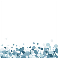 Bubbles pattern Frame Blue banner web. Colored Background. Vector illustration.