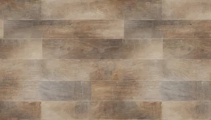 Deurstickers Seamless woodgrain texture. Faded neutral tan brown flooring design. Detailed ornate rustic pattern background. © CreativeStock