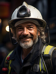 portrait of a firefighter in uniform