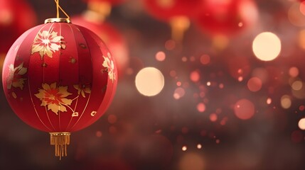 Chinese new year concept, decorated festive background