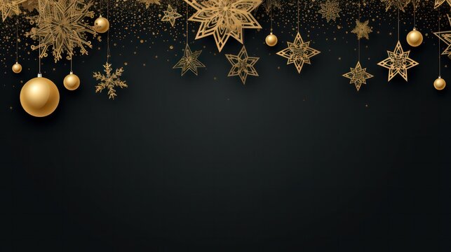 vector illustration of christmas background with christmas ball star snowflake confetti.