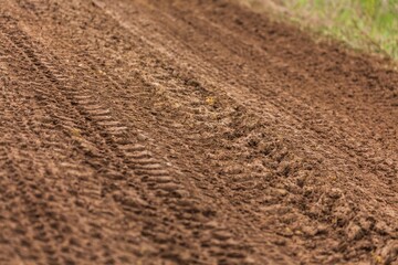 Naklejka premium Soil on earth with texture protective tape