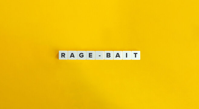 Rage Bait Buzzword and Banner. Provocative Headline in order to Increase Traffic on Social Media.
