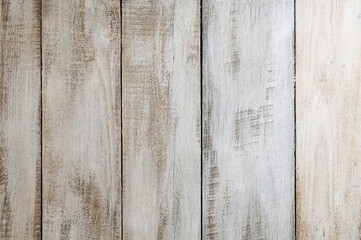 Obraz premium White wooden texture, table, Wood surface texture with copy space. Grey wood floor background. Plank pattern