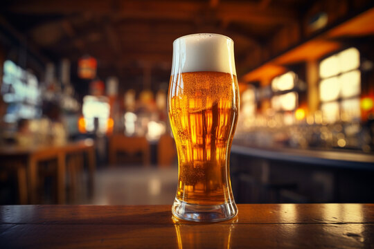glass of beer on table hd picture