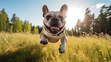 Frug, Playful Energy of French Bulldog Pug Mix, Generative AI