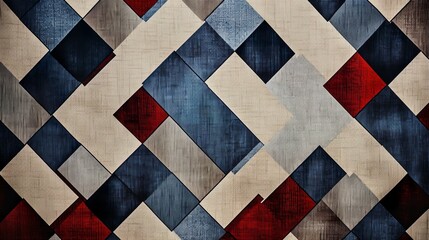 Fondo abstracto geométrico textil. Generado por IA.