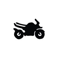 Motorcycle icon. Simple style Motorcycle shop poster background symbol. Motorcycle brand logo design element. Motorcycle t-shirt printing. Vector for sticker.