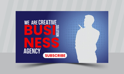 business youtube thumbnail design, Editable video  for any kind of video and web banner template