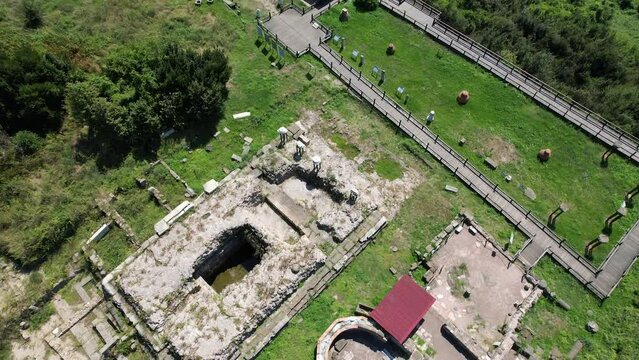 Turkey, black sea coast, aerial view filyos province. Filyos Castle