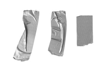 Pieces of duct tape. Isolate on a white background. 