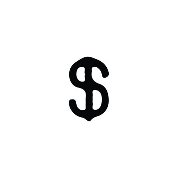 Dollar icon. Simple style online baking poster background symbol. Dollar brand logo design element. Dollar t-shirt printing. Vector for sticker.