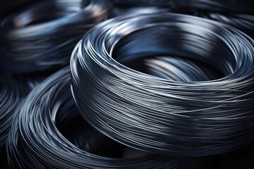 metal wire rolls for cable production 

 - obrazy, fototapety, plakaty