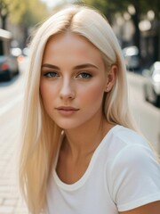 realistic image of sexy blonde girl

