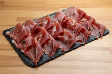 Spanish iberian ham tray