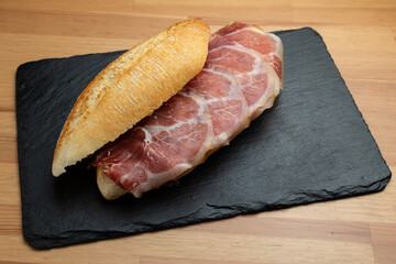 Spanish iberian ham sandwich