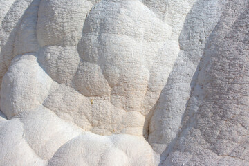 travertines in Pamukkale, Turkey. geology and mineral rock