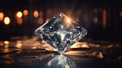 Diamond real gem price natural light stone moissanite illustration image AI generated art - obrazy, fototapety, plakaty